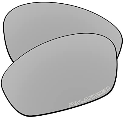 EZReplace Verres de rechange pour lunettes de soleil Oakley Straight Jacket 2007 (verres polarisés), Polycarbonate argenté mis à jour, Taille unique