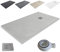 Outletaseo - Piatto doccia in resina Atlantic - Antiscivolo Textura lavagna - Tutte le misure disponibili - Tutti i colori - Include valvola scarico + griglia (100 x 80, grigio cemento RAL7036)