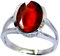 CaratYogi Natural Granat Ring Split Shank 925 Sterling Silber Edelstein Statement Ring Schmuck für Damen und Herren Ringgröße: O