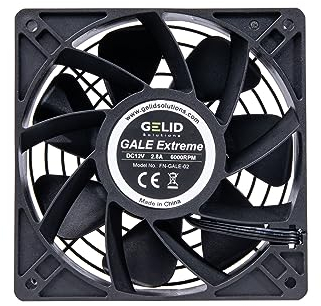 Gelid Solutions Gale Extreme - Ventilador para minería (120 mm, 6000 rpm, 120 x 120 x 38 mm)