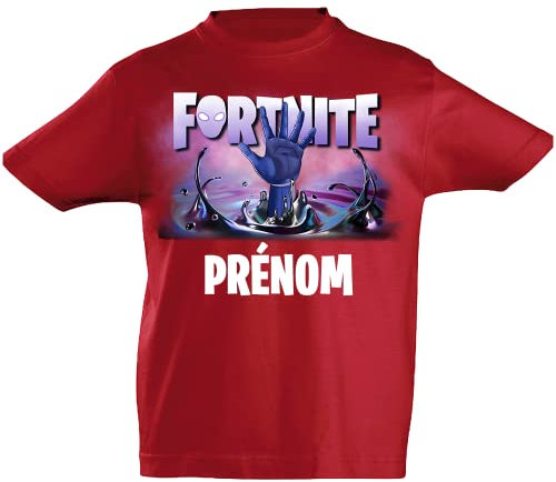 T-Shirt personnalisé pour Enfants Imprimez Votre nom sur Le t-Shirt T-Shirt Fortnite avec nom personnalisé T-Shirts de Jeu personnalisés pour garçons