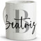 Tazas de Café Personalizada. Tazas con Nombre. Taza Desayuno. Taza Original Ceramica 330 ml Blanca. Regalos Originales. Letra inicial