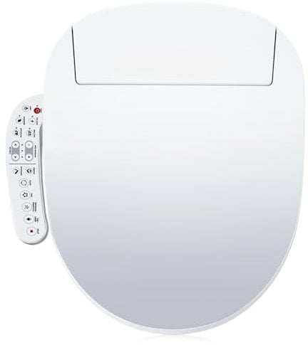 ZMJH A201D Round Smart Toilet Seat, Unlimited Warm Water, Vortex Wash, Electronic Heated,Warm Air Dryer,Bidet Seat,Rear and Front Wash, LED Light, Need Electrical, White (Round)