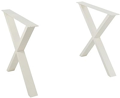 J-Line Tischbeine Kreuz - Metall - weiß