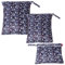 Damero 3 Stück Nasser Trockensack für Stoffwindel, Badeanzug, Kleidung, ideal für Reisen, Bewegung, Kindertagesstätte, geräumig und wasserabweisend, Schmetterlinge und Blumen