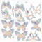 CENCERY Rainbow Window Sticker, 16 Pcs Butterfly Suncatcher Sticker, PVC, Multicolor, Transparent, Glass, Window