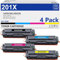 201X Kompatible für HP 201X 201A CF400X Toner für Color Laserjet Pro MFP M277dw M277n M277 M252dw M252n M274n M277c6 (Schwarz Cyan Gelb Magenta, 4er-Pack)