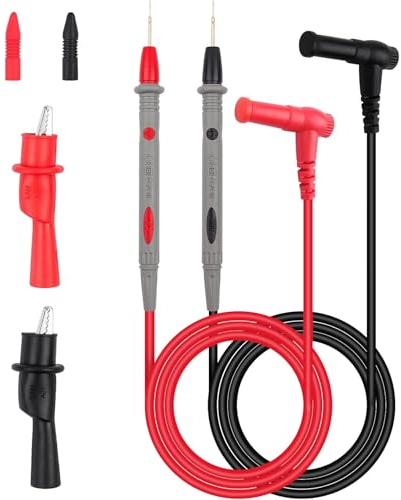 Cables de prueba con pinzas de cocodrilo, 1000 V/20 A, multímetro, cable de prueba, multímetro, accesorios, cable de prueba, juego de puntas de medición para multímetro