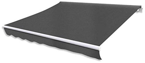 heybb Tenda da Sole Pieghevole Motorizzata 400 cm Antracite,Tenda da Sole per Esterno Avvolgibile,Tenda da Sole a Bracci Estensibili con Telaio in Alluminio,Tettuccio Resistente al Sole e Impermeabile