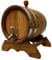 Wooden World - Eichenholzfass mit Zapfhahn auf Ständer - Fass für Wein, Whisky, Brandy - 10 Liter