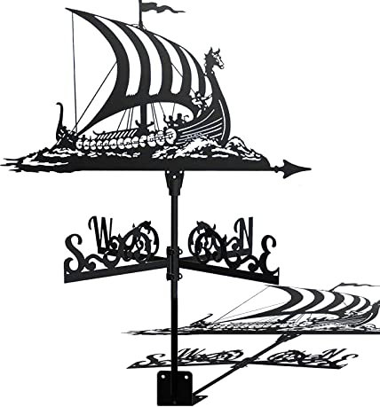 Gartenpfahl, Zugflagge, Wikinger, Schlachtschiff, Wetterfahne, Hof, einfache Handhabung, Richtungsanzeige