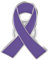 Broches en Forme de Ruban Rose pour Sensibilisation Au Cancer Du Sein - Épinglettes Créatives en Fer pour Octobre Rose (Violet)