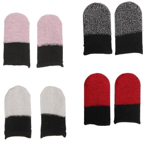 TEOZBLU 8 Stück Gaming Finger Sleeves, PUBG Finger Sleeves mit Anti-Sweat Effekt, Für Pro Mobile Gaming, jedes Spiel und Mobilgerät - Finger Handschuhe