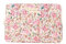 Funda Ordenador Portatil 13 y 14 pulgadas - Acolchado - Estampado flores y cuadros vichy negros - Petite Mafalda