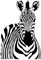Zebra Wand Aufkleber Tiere Wand Dekor Vinyl Aufkleber afrikanische Tiere Wand Aufkleber Kinderzimmer Zubehör-S-29x42cm-Black