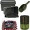 Fishing Bait Grinder Electric USB Rechargeable with 5L Storage Bucket Secure Locking Lid and Handle, 200g Boilie Bag & Bait Spoon Spod Mix Bait Crusher Carp Portable, Easy to Clean