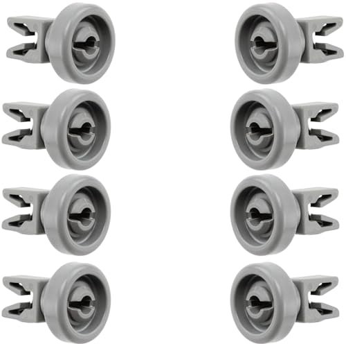 FIND A SPARE Dishwasher Upper Basket Wheel Compatible with Zanussi 50286966002 50278101006 50286967000 50269921008 (PACK OF 8- GREY)