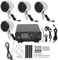 XTevu Bluetooth Speaker, di amplificatore a 4 canali resistenti all'acqua 1000W, stereo a gamma intera compatibile con la barca ATV, kit audio audio (Argento)