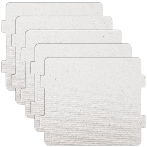 Waveguide Cover Universal Silver Mica Microwave, 5 PCS Universal Mica Sheet for Microwave Oven Cut to Size, 4.3 X 3.9 Inches