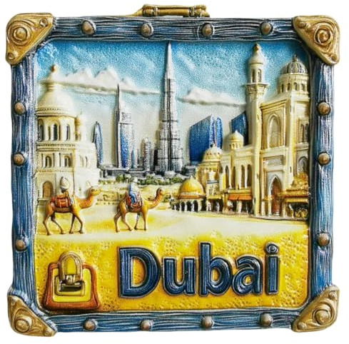 Kühlschrankmagnet, Motiv: Dubai Vereinigte Arabische Emirate, Tourismus, Souvenir, Kühlschrankdekoration, kreatives Handwerk