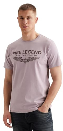 PME Legend Herren Rundhals T-Shirt R-Neck Cotton ELASTHAN Logo - Regular Fit