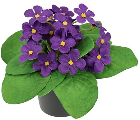 Künstliche Veilchen im Topf 16cm Blume Deko Dekoblume Dekopflanze Frühjahr Frühlingsblüher Kunstblume Kunstpflanze Pflanze Primelbusch Primeln Primula Schlüsselblume Seidenblume Zimmerpflanze