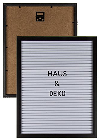 Haus und Deko Letter Board Buchstabentafel Message Board Rillentafel Kunststoff Stecktafel 28x35 cm Set inkl. 145 Buchstaben + Zahlen