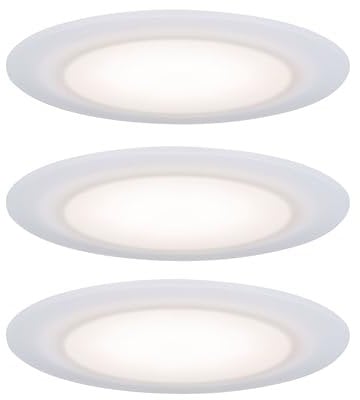 Paulmann 999.40 Premium Einbauleuchten-Set Suon LED dimmbar 2700K 3x6,5W 230 V Satiniert