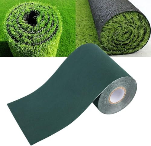 15cm x 10m Klebeband für Kunstrasen, Selbstklebendes Fugenband für Kunstrasen Band, Grün Kunstrasen Nahtband zum Zusammenfügen von Kunstrasen und Außenteppich