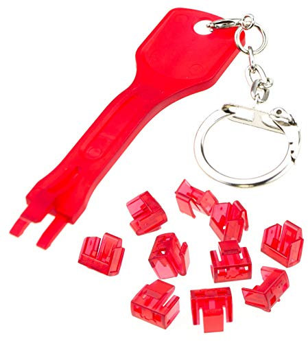 Network Ethernet Cable Port Blocker 10 x Locks & 1 x Extractor Key [10 x RJ45 & 1 x Key]