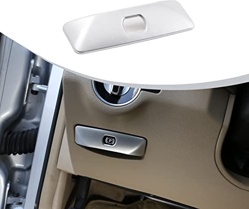 DIYUCAR Matte Silver ABS Chrome For Benz C Class W204 GLK Class 2008-2014 Car Electronic Hand Brake Button Cover Trim Stickers Accessories