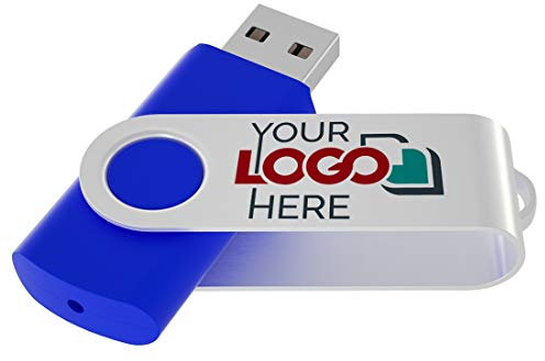 Possibox Clé USB Twister Personnalisée 1 Go Publicitaire avec Le Logo de Votre Entreprise - en Gros - USB 2.0 - Lot de 100 Bleu