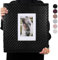 RECUTMS Fotoalbum 10 x 15 600 Fotos Schwarze Innenseite Knopf Genarbtes Leder Große Kapazität Fotoalbum Geburtstag Weihnachten Hochzeitstag (Schwarz)