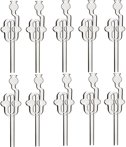 lilawelt24 10 x Gärröhrchen aus Glas Gärrohr für Gummistopfen Gäraufsatz Gärspund Set