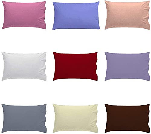 Cotton Connection Luxury Cot Bed Pillow Pair Case 60x40cm (Lilac)