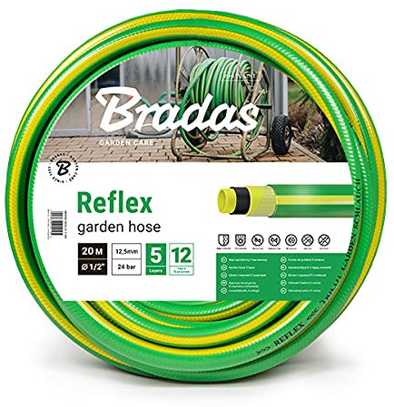 BRADAS Schlauch Gartenschlauch Reflex Premium 5-lagig Flexibel und Langlebig (3/4 - 50 m)