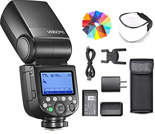 Godox V860III-F Flash for Fujifilm Fuji Camera Flash Speedlite 7.2V/2600mAh, TTL 2.4G Wireless HSS 1/8000 1.5s Recycle Time and 480 Full Power Flashes 10 Levels LED Modeling Light (Upgraded V860II-F)