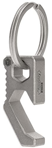 KeyUnity KA13 Abridor de botellas de titanio, 2 en 1 EDC Keychian Tool Abridor de cerveza y destornillador, adecuado para todas las tapas de botellas de vidrio