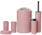 Ensemble D'accessoires de Salle de Bains de 6 Pièces, Ensemble-cadeau En Plastique pour de Bains de hôtel de Bureau, Rose