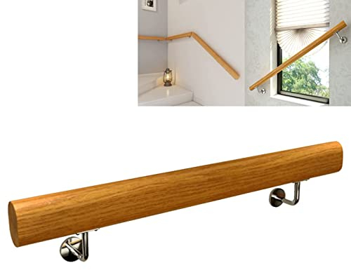 家具 YNGJUENCP Hölzerne Handläufe Home Kindergarten-leitplanken Korridor Gegen Die Wandtreppe Indoor Villa Construction Loft ältere Menschen Ohne Schlupftreppe Handläufe(Size:300cm)