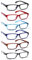 COJWIS Lesebrille 6 Pack herren und Damen Qualität Feder Scharnier Blaulichtfilter Leser Brille(6 Farbe Mischen-2,0.00)