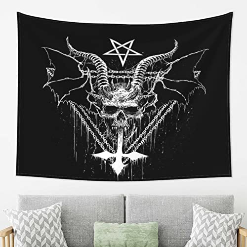 RBAZYFXUJ Wanddekoration, Wandteppich, 203,2 x 152,4 cm, satanischer Wandteppich, Wandbehang für Schlafzimmer, Wohnzimmer, Dekoration