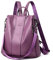 NICOLE & DORIS Zaino Donna Grande Zaino Antifurto Pelle PU Zainetto Donna Tracolla Zainetti Leggero Borsa da Scuola Casual Daypack Borse Zaino da Viaggio per lo Shopping Viola