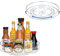 JRUKM 2 Stück Drehteller Organizer, Küchen Kühlschrank Organizer 360° Drehbares Lazy Susan Drehteller Küche Schrank Organizer Gewürzhalter Drehplatte für Gewürze und Backzutaten (27+23.5CM)