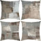 TIDWIACE 4er Set Grau Kissenbezug 40x40 cm Deko, Kissenhülle Dekokissen Leinen Natur Landhausstil Dekorative Sofakissen Leinen Kissenbezüge Luxus Decor für Sofa Wohnzimmer Zierkissen