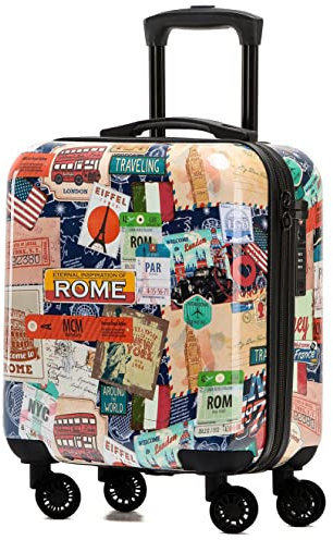 Flight Knight Valise De Transport - Port USB A 8 Roues Side Lock - Bagages Rigides Anti-Fissure Approuves Pour Easyjet, Jet2, Ba