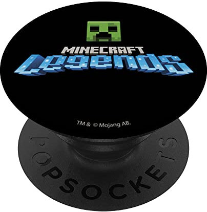 Minecraft Legends Creeper Head Official Game Logo PopSockets PopGrip Intercambiable