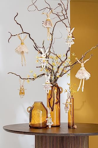 VASE HENKEL Zylinder Glas Ocker Large