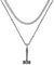 Cupimatch Herren Edelstahl Halskette, Thor Hammer Anhänger Hochglanz Poliert mit 55cm Kette, Silber Schwarz Gold CM64-03