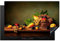 KitchenYeah© Herdabdeckplatte Einteilig Herdabdeckung Abdeckplatte für Ceranfeld Abdeckung Induktionskochfeld Aufrollbare Matte Trauben - Rustikal - Korb - Obst - Farbe - 81.6x52.7 cm
